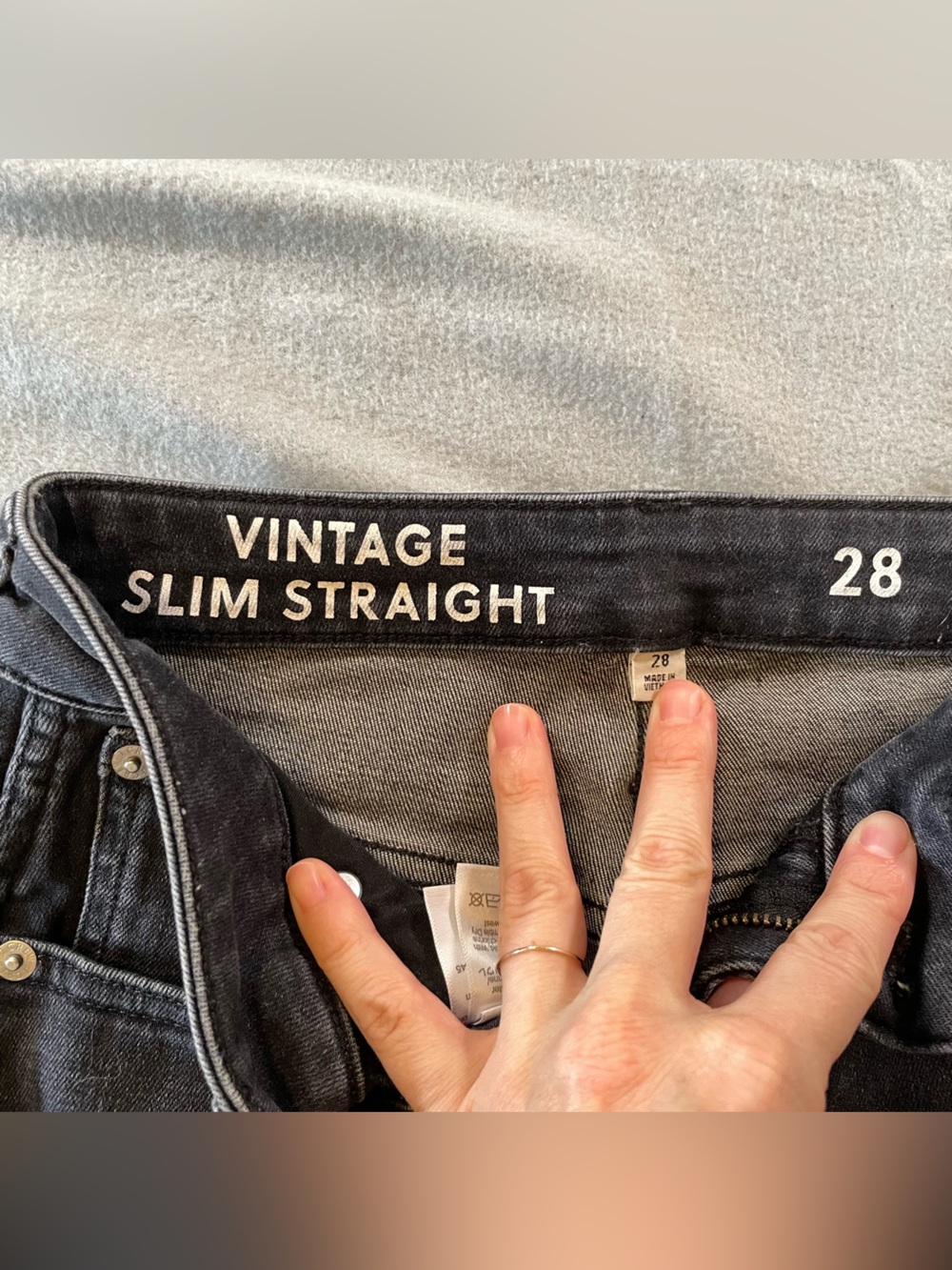 J. Crew Vintage Slim Straight Jeans - Washed Black